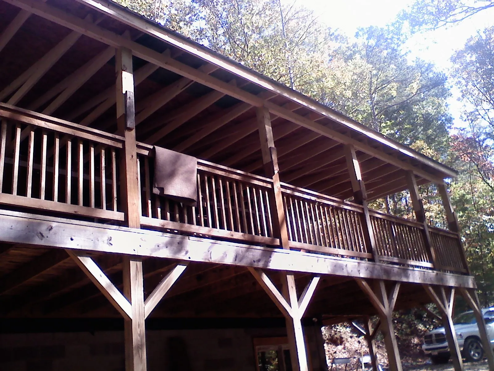 Timber framing under a new elevated porch and deck — Roof Leak Repair in Mount Sidney by Roofing Brothers
